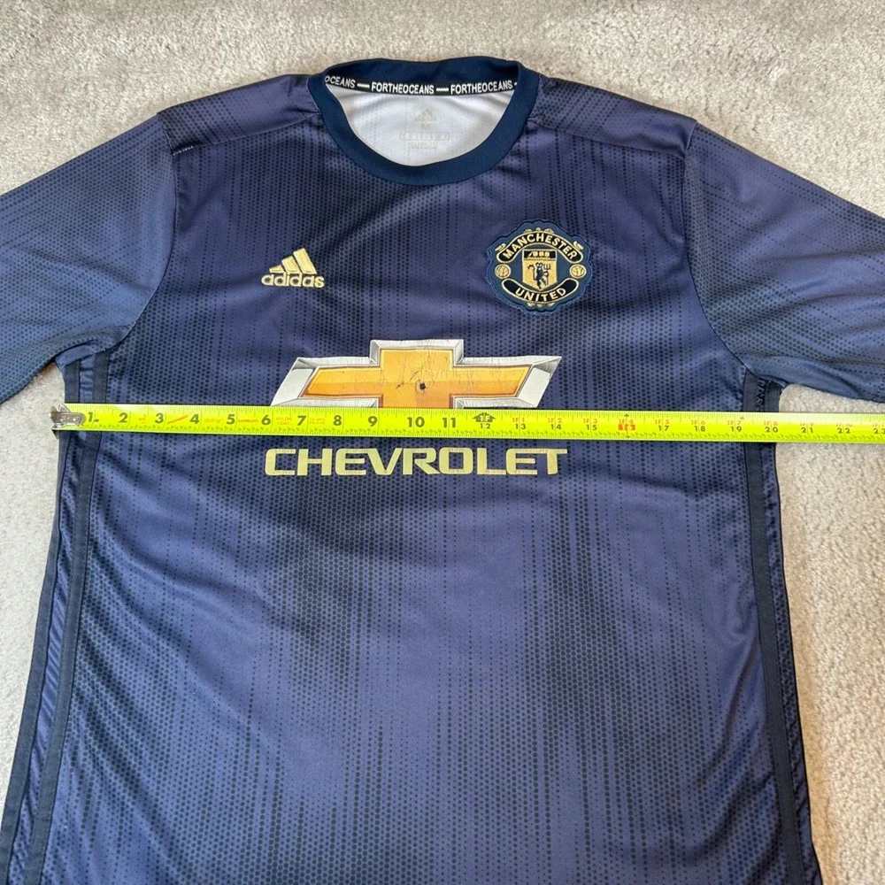 Adidas Manchester United Jersey Mens Medium Navy Romelu Lukaku 9 2018-19 Parley
